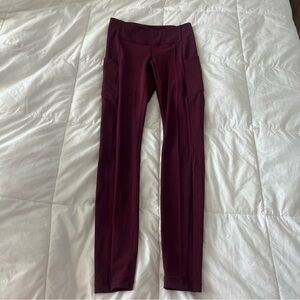 Lululemon Maroon High-Waisted Leggings